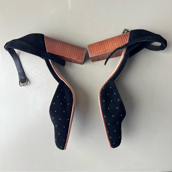 Soludos Colette Brass Studs Block Heels 10 - Picture 8 of 9